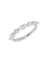 Badgley Mischka Women's 14k White Gold & 1.00 Tcw Lab-grown Marquise & Round Diamond Ring In Metallic