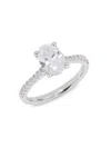 Badgley Mischka Women's 14k White Gold & 1.75 Tcw Lab-grown Oval & Round Diamond Ring In Metallic