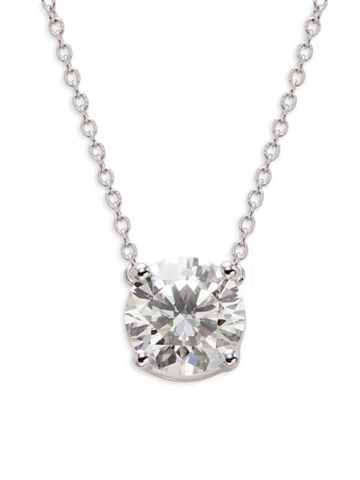 Badgley Mischka Women's 14k White Gold & 2.00 Tcw Lab-grown Diamond Pendant Necklace
