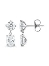 Badgley Mischka Women's 14k White Gold & 2.5 Tcw Lab-grown Diamond Earrings In Silver