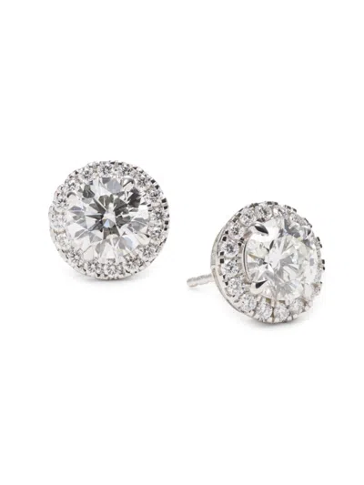 Badgley Mischka Women's 14k White Gold & 3.23-3.28 Tcw Lab-grown Diamond Stud Earrings
