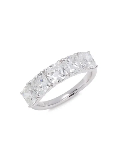 Badgley Mischka Women's 14k White Gold & 3.50 Tcw Lab-grown Cushion Diamond Ring In Brown