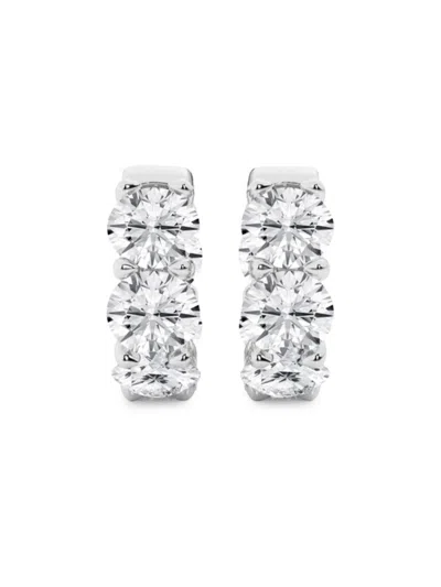 Badgley Mischka Women's 14k White Gold & 7 Tcw Lab Grown Diamond Huggie Earrings