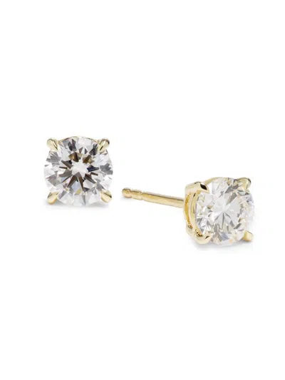Badgley Mischka Women's 14k Yellow Gold 0.69-0.79 Tcw Round-cut Lab-grown Diamond Stud Earrings