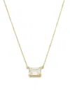 Badgley Mischka Women's 14k Yellow Gold & 0.69-0.79 Tcw Lab-grown Emerald-cut Diamond Pendant Necklace