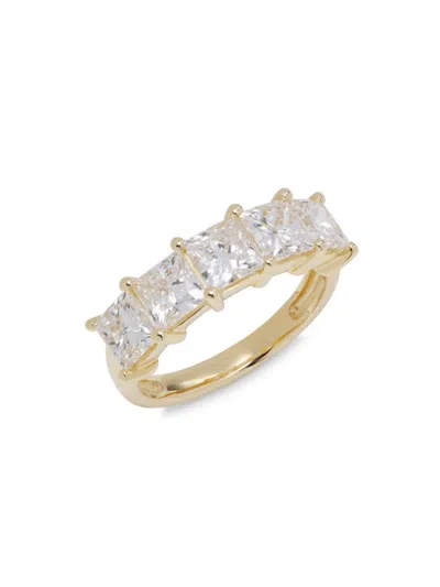 Badgley Mischka Women's 14k Yellow Gold & 0.75 Tcw Lab-grown Princess Diamond Ring In Brown