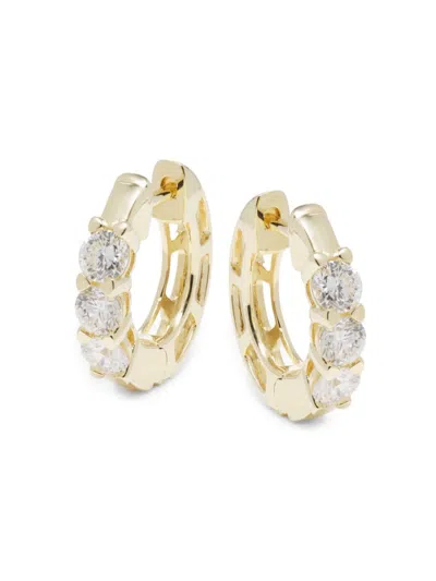 Badgley Mischka Women's 14k Yellow Gold & 0.95-1.11 Tcw Lab-grown Diamond Hoop Earrings
