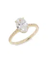 Badgley Mischka Women's 14k Yellow Gold & 2.00 Tcw Lab-grown Oval & Round Diamond Ring In Gold