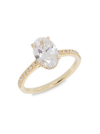Badgley Mischka Women's 14k Yellow Gold & 2.00 Tcw Lab-grown Oval & Round Diamond Ring