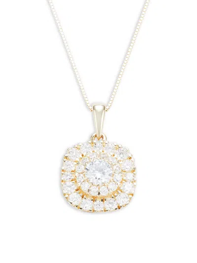 Badgley Mischka Women's 14k Yellow Gold & Lab Grown Diamond Pendant Necklace