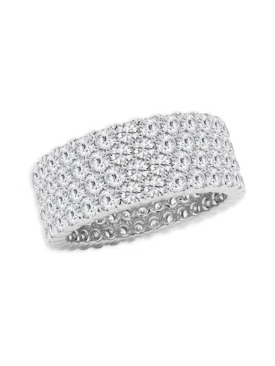 Badgley Mischka Women's 18k Gold & 4 Tcw Lab Grown Diamond Eternity Ring In Silver