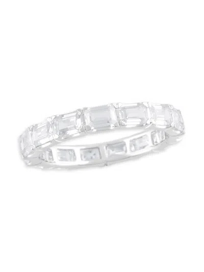 Badgley Mischka Women's 18k White Gold & 3 Tcw Diamond Eternity Ring