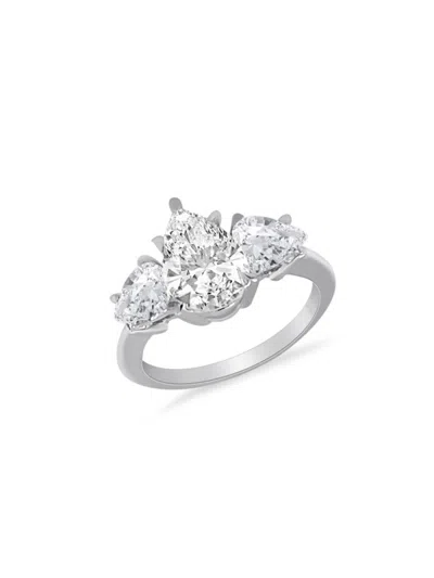 Badgley Mischka Women's 18k White Gold & 4 Tcw Lab-grown Diamond Ring In Metallic
