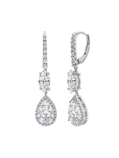 Badgley Mischka Women's 18k White Gold & 4.85 Tcw Lab Grown Diamond Drop Earrings