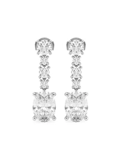 Badgley Mischka Women's 18k White Gold & 5.25 Tcw Lab-grown Diamond Drop Earrings