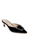 Badgley Mischka Collection Abigayl Pointed Toe Mule In Black Velvet