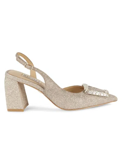 Badgley Mischka Women's Adaline 75mm Glitter Pumps In Champagne