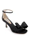 Badgley Mischka Collection Alysha Ankle Strap Sandal In Black Satin