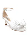 Badgley Mischka Collection Alysha Ankle Strap Sandal In White Satin