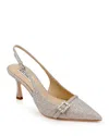 Badgley Mischka Collection Annmarie Slingback Pointed Toe Pump In Champagne