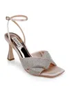 Badgley Mischka Collection Brinlee Ankle Strap Sandal In Nude Satin