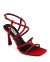 Badgley Mischka Collection Brooke Ankle Strap Sandal In Red Satin