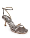 Badgley Mischka Brynna Metallic Ankle-strap Sandals In Light Bronze