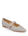 Badgley Mischka Collection Brystol Mary Jane Flat In Champagne Fabric