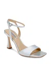 Badgley Mischka Collection Cady Ankle Strap Sandal In Silver Iridescent