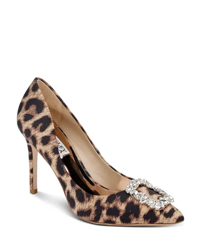 BADGLEY MISCHKA WOMEN'S CHER CRYSTAL BUCKLE PUMPS