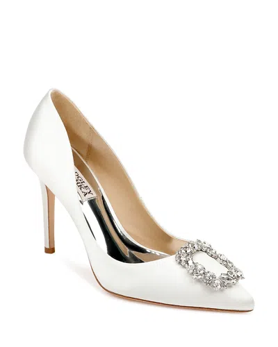 BADGLEY MISCHKA WOMEN'S CHER CRYSTAL BUCKLE PUMPS,MP5233