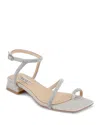 Badgley Mischka Collection Dakotah Ankle Strap Toe Loop Sandal In Silver