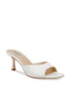 Badgley Mischka Collection Draya Sandal In White Leather