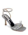 Badgley Mischka Collection Effie Ankle Strap Sandal In Silver Antique