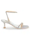 Badgley Mischka Women's Embellished Metallic Sandals In Silver