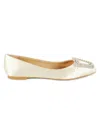 Badgley Mischka Emerie Flat In Ivory