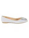 Badgley Mischka Women's Emerie Embellished Ballet Flats In Silver