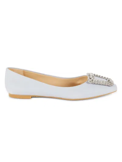 Badgley Mischka Women's Emerie Embellished Ballet Flats In Silver