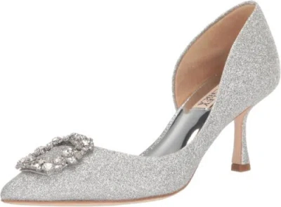 Pre-owned Badgley Mischka Women's Fabia Ii Pump In Silver