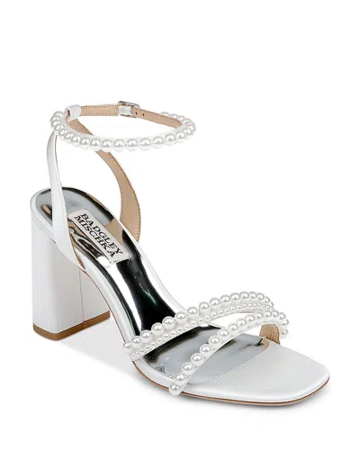 BADGLEY MISCHKA WOMEN'S FEISTY ANKLE STRAP HIGH HEEL SANDALS