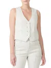 Badgley Mischka Women's Fitted Denim Vest In Off White