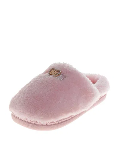 Badgley Mischka Women's Fluffy Rhinestone Logo Accent Slippers In Multi