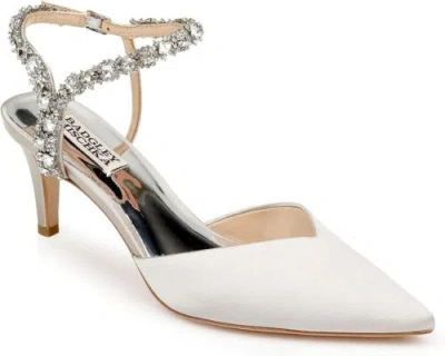 Pre-owned Badgley Mischka Women's Galaxy Pump In Morning Fog
