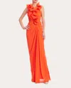 Badgley Mischka Wire Ruffle Gown