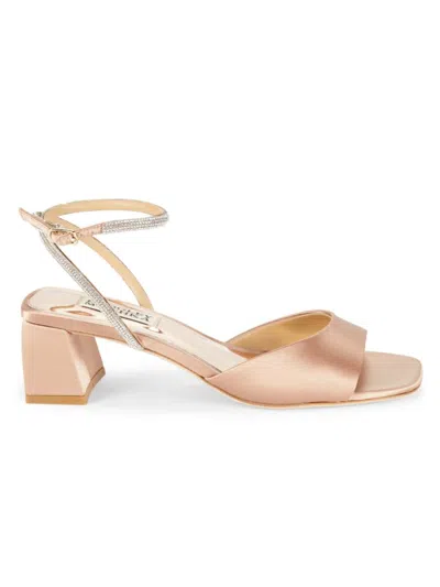 Badgley Mischka Women's Infinity 57mm Crystal Embellished Sandals In Warm Beige