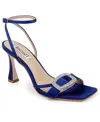 Badgley Mischka Judith Heeled Square-toe Sandals In Blue