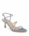 Badgley Mischka Collection Julianna Ankle Strap Sandal In Ice Satin