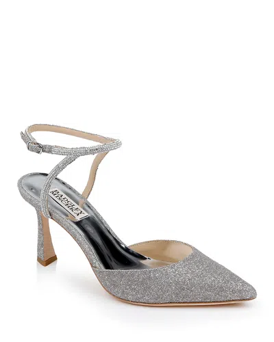 BADGLEY MISCHKA WOMEN'S KAMILAH POINTED ANKLE STRAP HIGH HEEL SANDALS