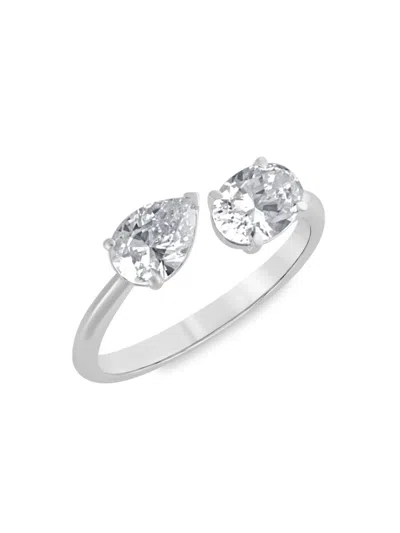 Badgley Mischka Women's Oval-pear Eternity 14k White Gold & 1.50 Tcw Lab-grown Diamond Ring