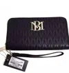 Badgley Mischka Women's Quilted Long Wallet With Phone Pocket In Black In Black